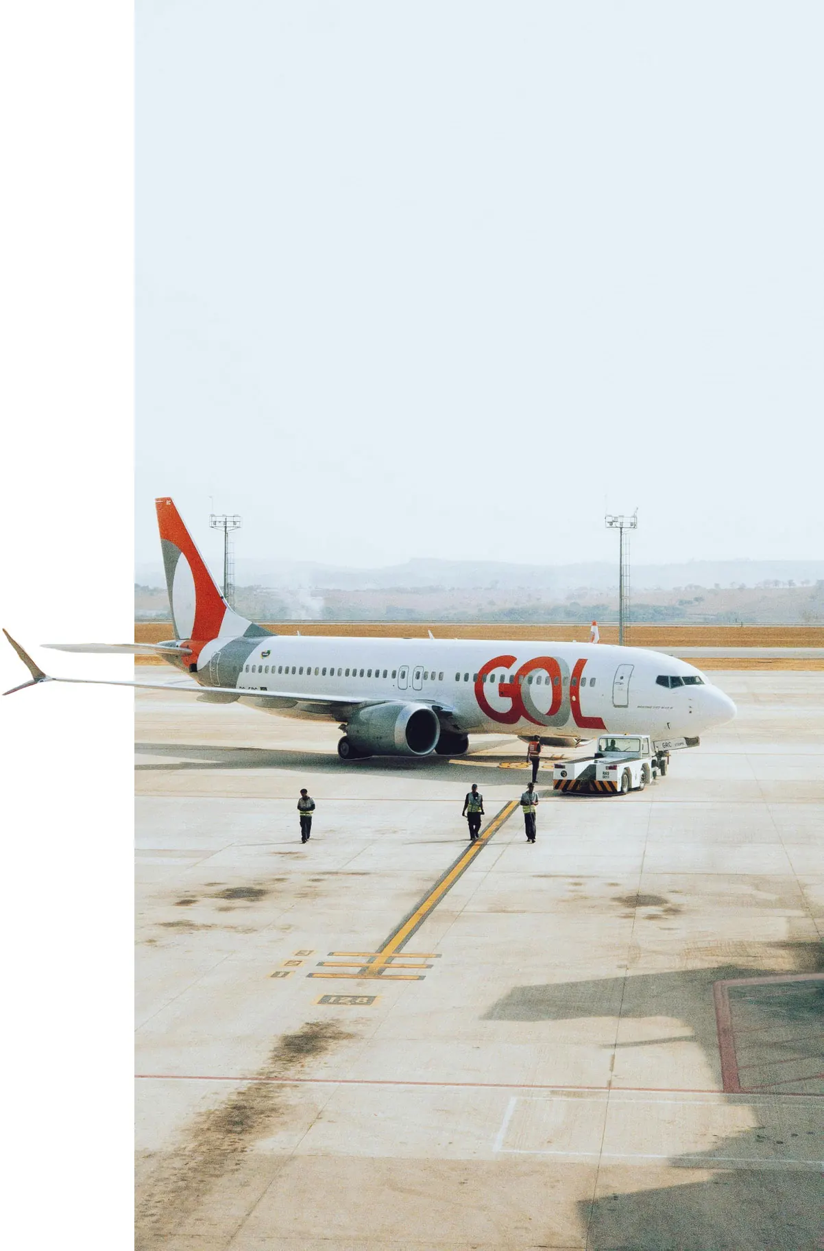 Avião pronto para decolar